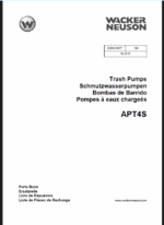 Wacker Neuson APT4S Trash Pumps Parts Manual