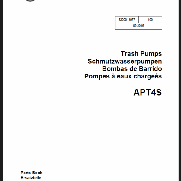 Wacker Neuson APT4S Trash Pumps Parts Manual
