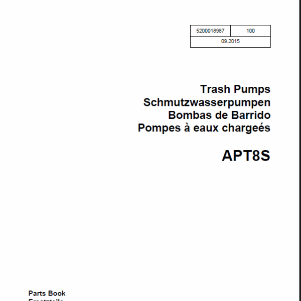 Wacker Neuson APT8S Trash Pump Parts Manual