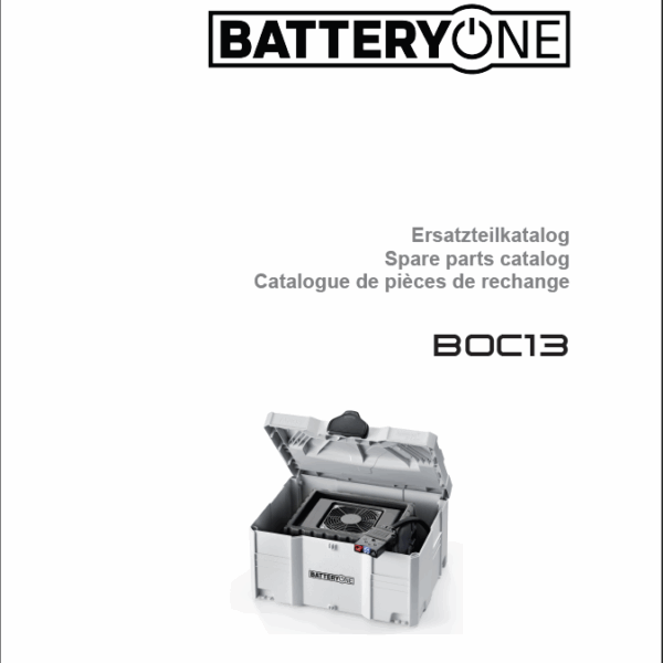 Wacker Neuson BOC13 Power Parts Manual