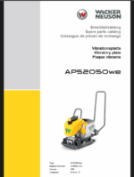 Wacker Neuson APS2050we Vibratory Plate Parts Manual