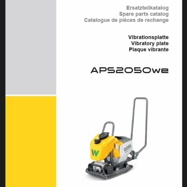Wacker Neuson APS2050we Vibratory Plate Parts Manual