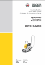 Wacker Neuson BPS1550B Vibratory Plate Parts Manual