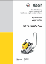 Wacker Neuson BPS1550Aw Vibratory Plate Parts Manual