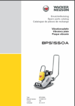 Wacker Neuson BPS1550A Vibratory Plate Parts Manual
