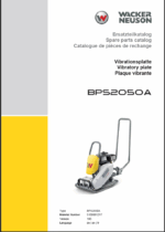 Wacker Neuson BPS2050A Vibratory Plate Parts Manual