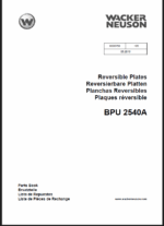 Wacker Neuson BPU 2540A Reversible Plates Parts Manual