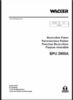 Wacker Neuson BPU 2950A Reversible Plates Parts Manual