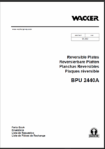Wacker Neuson BPU 2440A Reversible Plates Parts Manual