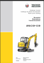 Wacker Neuson 2503-03 Tracked Excavator Parts Manual