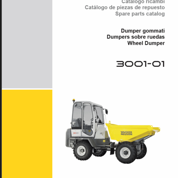 Wacker Neuson 3001-01 Wheel Dumper Parts Manual