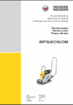 Wacker Neuson BPS2050B Vibratory Plate Parts Manual