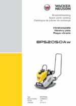 Wacker Neuson BPS2050Aw Vibratory Plate Parts Manual