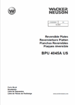 Wacker Neuson BPU 4045A US Reversible Plates Parts Manual