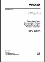 Wacker Neuson BPU 3050A Reversible Plates Parts Manual