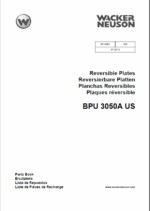 Wacker Neuson BPU 3050A US Reversible Plates Parts Manual