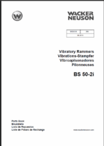 Wacker Neuson BS50-2i Vibratory Rammers Parts Manual