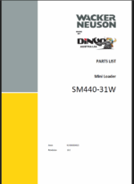 Wacker Neuson Dingo SM440-31W Mini Loader Parts Manual