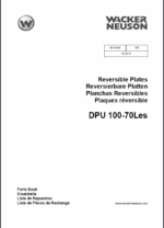 Wacker Neuson DPU 100-70Les Reversible Plates Parts Manual