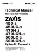 ZX450-3,ZX450LC-3,ZX470H-3,ZX470LCH-3,ZX500LC-3,ZX520LCH-3 Technical manual (Operational Principle)
