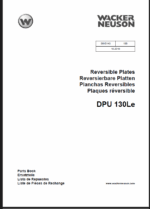 Wacker Neuson DPU 130Le Reversible Plates Parts Manual