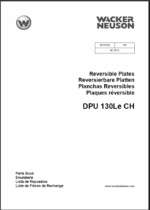 Wacker Neuson DPU 130Le CH Reversible Plates Parts Manual