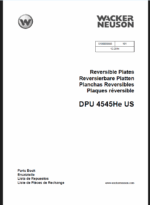 Wacker Neuson DPU 4545He US Reversible Plates Parts Manual