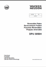 Wacker Neuson DPU 3050H Reversible Plates Parts Manual