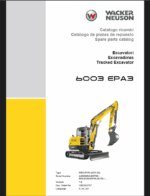 Wacker Neuson 6003 EPA3 Tracked Excavator Parts Manual