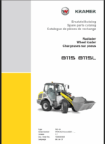 Wacker Neuson 8115 8115L Wheel Loader Parts Manual