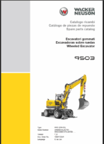 Wacker Neuson 9503 Wheeled Excavator Parts Manual