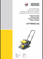 Wacker Neuson AP1850e Vibratory Plates Parts Manual
