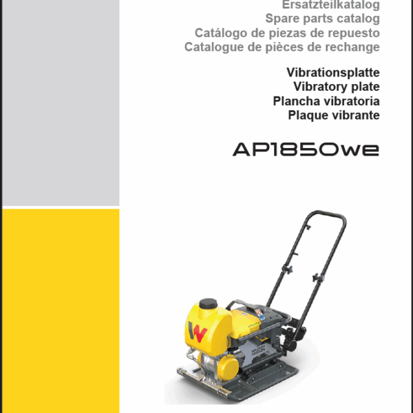 Wacker Neuson AP1850we Vibratory Plates Parts Manual