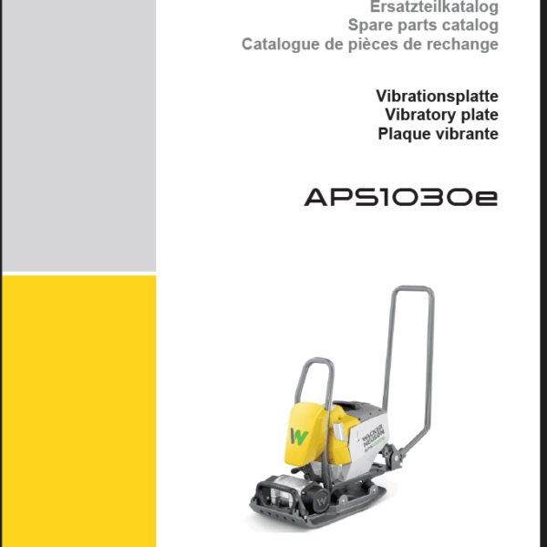 Wacker Neuson APS1030e Vibratory Plate Parts Manual