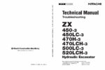 ZX450-3,ZX450LC-3,ZX470H-3,ZX470LCH-3,ZX500LC-3,ZX520LCH-3 Technical manual (Troubleshooting) (Use for countrys subject to a EAR control)