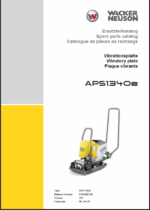 Wacker Neuson APS1340e Vibratory Plate Parts Manual