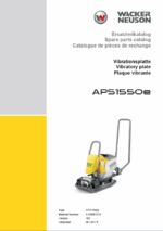 Wacker Neuson APS1550e Vibratory Plate Parts Manual