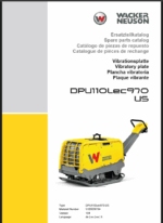 Wacker Neuson DPU110Lec970 US Vibratory Plate Parts Manual