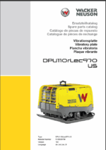 Wacker Neuson DPU110rLec970 US Vibratory Plate Parts Manual