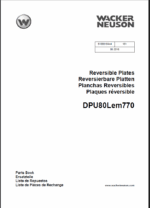 Wacker Neuson DPU80Lem770 Reversible Plates Parts Manual