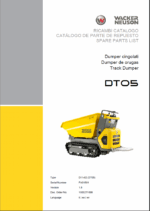 Wacker Neuson DT05 Track Dumper Parts Manual