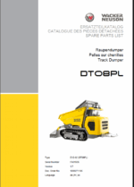 Wacker Neuson DT08PL Track Dumper Parts Manual