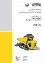 Wacker Neuson DT10 Track Dumper Parts Manual