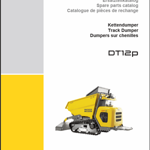 Wacker Neuson DT12p Track Dumper Parts Manual