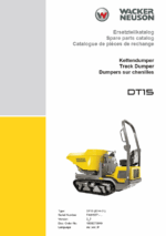 Wacker Neuson DT15 Track Dumper Parts Manual