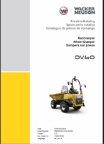 Wacker Neuson DV60 Wheel Dumper Parts Manual