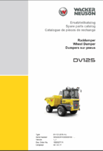 Wacker Neuson DV125 Wheel Dumper Parts Manual