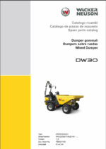 Wacker Neuson DW30 Wheel Dumper Parts Manual