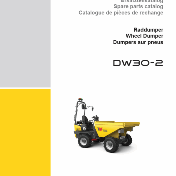 Wacker Neuson DW30-2 Wheel Dumper Parts Manual