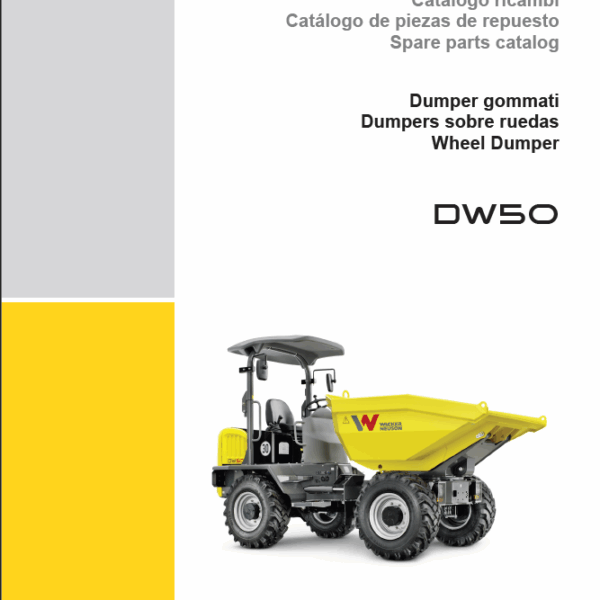 Wacker Neuson DW50 Wheel Dumper Parts Manual